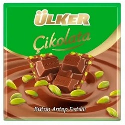 Шоколад Ulker молочный с фисташкой 65 гр 1/6