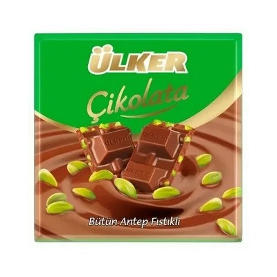 Шоколад Ulker молочный с фисташкой 65 гр 1/6