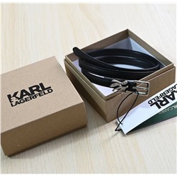 Изысканный узкий ремень из коровьей кожи KARL LAGERFEL*D ОРИГИНАЛ!