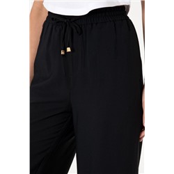 Kadın Siyah Loose Relax Fit Kanvas Pantolon