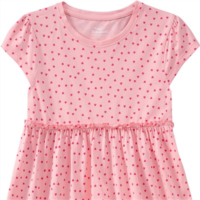 Mädchen Kleid mit Herzchen allover