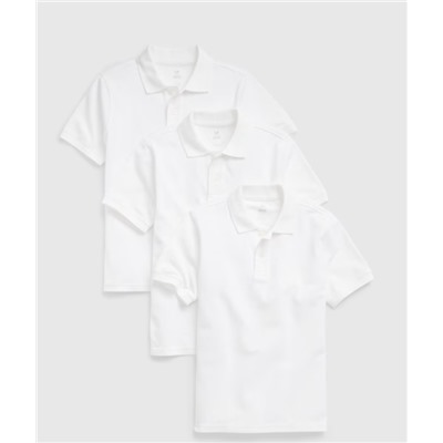 Kids Organic Cotton Uniform Polo Shirt (3-Pack)