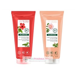 Klorane Cupuaçu Gel Douche Nutritif Fleur d'Hibiscus + Crème Douche Nutritive Lait de Rose 2x200mlLot  × 2