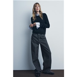 ZW COLLECTION BAGGY MID-WAIST JEANS
