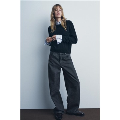 ZW COLLECTION BAGGY MID-WAIST JEANS