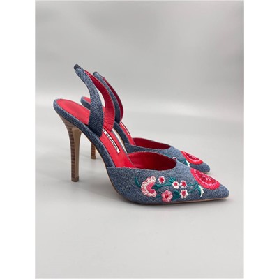 Слингбэки в ретро стиле Manolo Blahnik 🌹  Реплика 1:1
