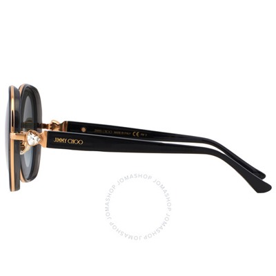 JIMMY CHOO  Grey Gradient Round Ladies Sunglasses