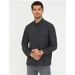 Siyah Comfort Fit Uzun Kollu Gömlek