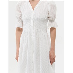 Ekru Regular Fit Dokuma Elbise