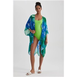 Defacto Fall in Love Regular Fit Desenli Kimono Plaj Kıyafeti B2341AX23HS