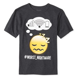 Boys Wifi Emoji Graphic Tee