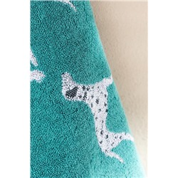 Dalmatien İpliği Boyalı Yüz Havlusu - Su Yeşili - 50x85 cm