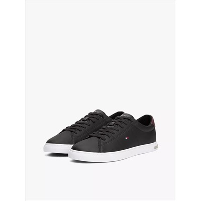 Low Cut Logo Leather Mix Sneaker