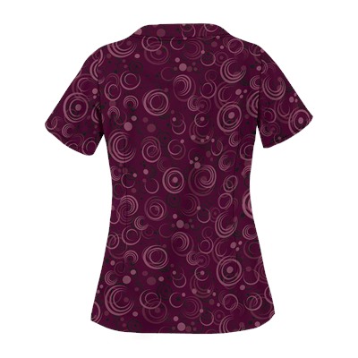 UA Total Eclipse Wine Scallop Neck Top