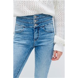 Vaquero skinny fit de tiro alto Azul claro