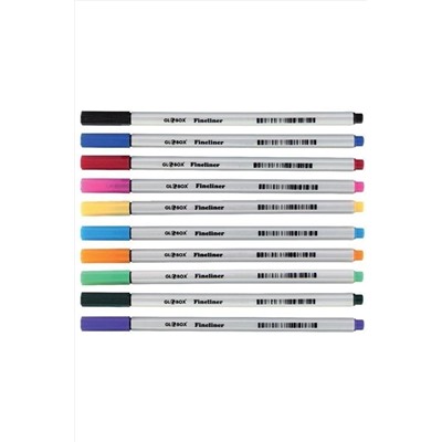 Globox Fineliner Keçe Uçlu Kalem 10 Renk Pp Kutu GLBX32404