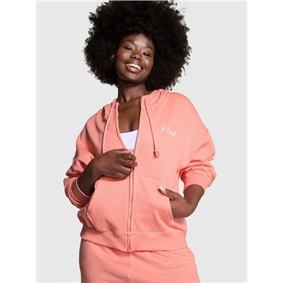 PINK IVY FLEECE FULL-ZIP HOODIE