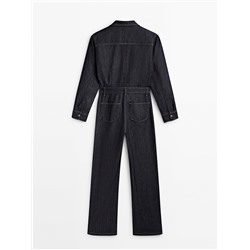 Mono denim recto rinse wash pespuntes