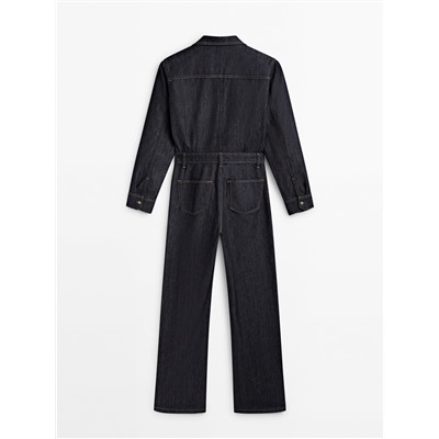Mono denim recto rinse wash pespuntes