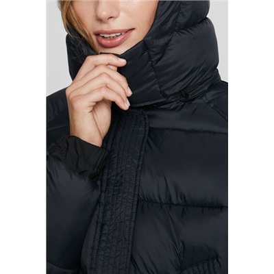 Chaqueta corta acolchada doble capucha