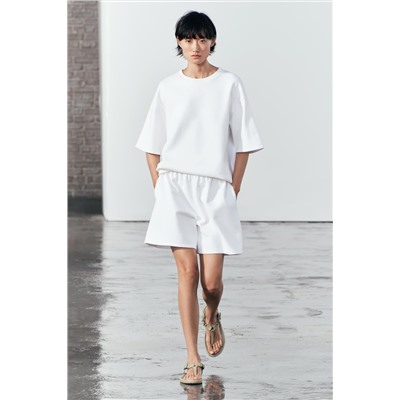 SHORT SLEEVE INTERLOCK SWEATSHIRT