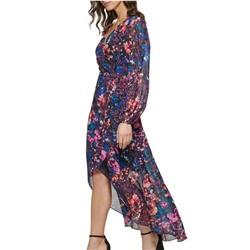 Guess Floral Screenprint High-Low Dress