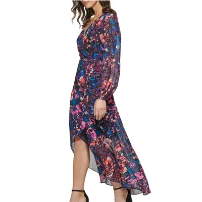 Guess Floral Screenprint High-Low Dress