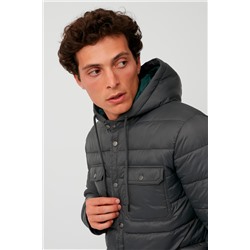 Anorak con capucha Gris