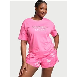 Victoria's Secret Cotton Short Tee-Jama Set