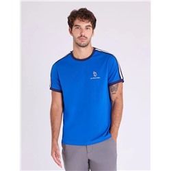 SHOULDER TRICOT TAPE JERSEY T-SHIRT