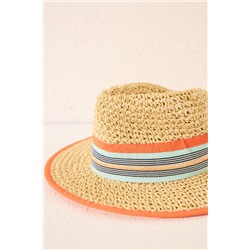 Sombrero pequeño rafia multicolor