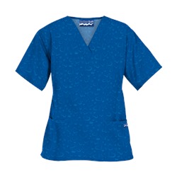 UA Forever Hearts Royal Print Scrub Top
