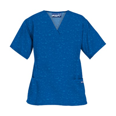 UA Forever Hearts Royal Print Scrub Top
