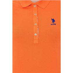 Kadın Turuncu Basic Polo Yaka Tişört