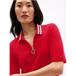 Zip Polo Midi Dress