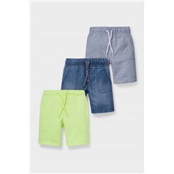 Multipack 3er - Jeans-, Stoff- und Sweatshorts