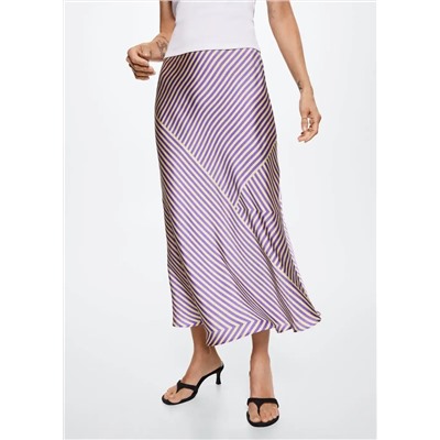 Falda satinada estampada -  Mujer | MANGO OUTLET Melilla