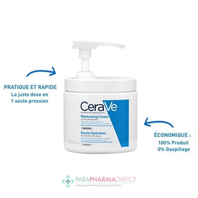 Cerave Baume Hydratant - Peaux Sèches à Très Sèches 454ml pot pompe