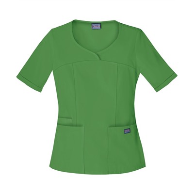 Cherokee Workwear Scrubs Novelty Crossed V-neck 3 Pocket Top