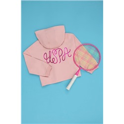 Kız Çocuk Pudra Kapüşonlu Sweatshirt