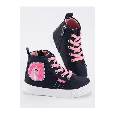 DenokidsUnicorn Lacivert Kız Çocuk Sneakers Spor Ayakkabı