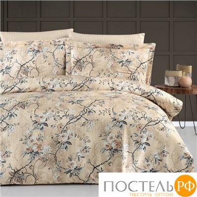 Постельное белье Карвен Stripe Satin с цветным принтом 1.5 спальное N249 -SB016(4пр.)