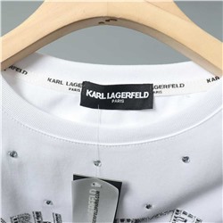 Женская футболка со стразами  KARL LAGERFEL*D ОРИГИНАЛ! 😎