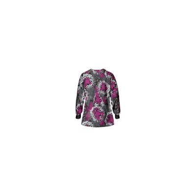 UA Splash of Flowers Black Print Scrub Jacket