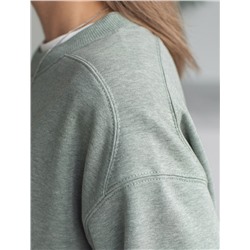 Свитшот свободный из петельчатого футера двухнитки с эластаном