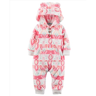 Hooded Fleece Jumpsuit