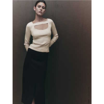 CUT-OUT RIBBED TOP