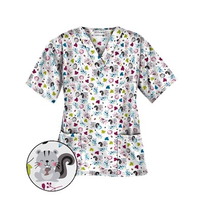 UA Fall Favorite Silver Scrub Top