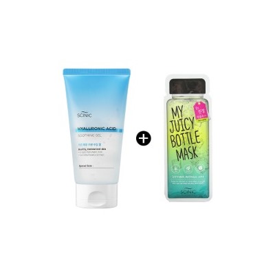 ★EVENT★ Hyaluronic Soothing Gel + My Juicy Bottle Mask (Soothing Ampoule Juice) 1ea, Успокаивающий гель с гиалуроновой кислотой