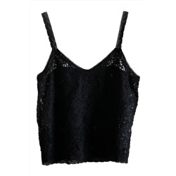 Top de encaje Negro
